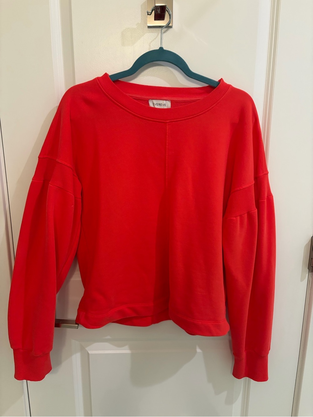 Evereve Samantha Puff Sleeve Crewneck Sweatshirt